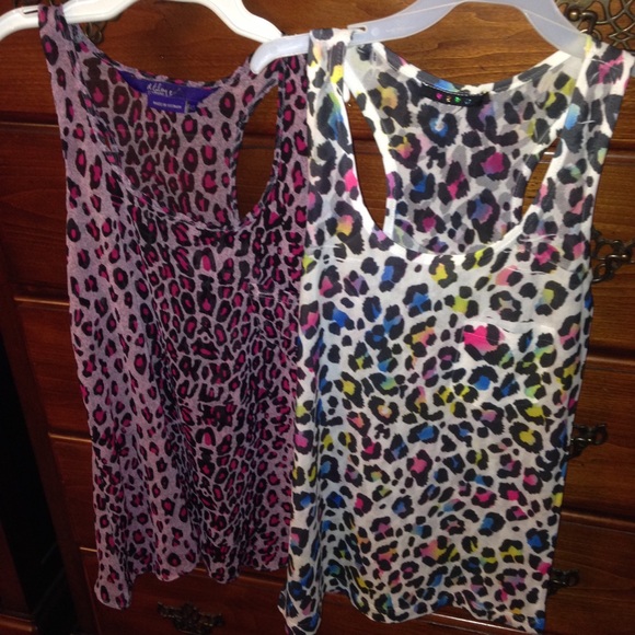 Cheetah print tanks