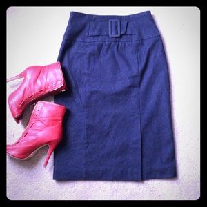 Dark denim pencil skirt & Denim H&M dress bundle