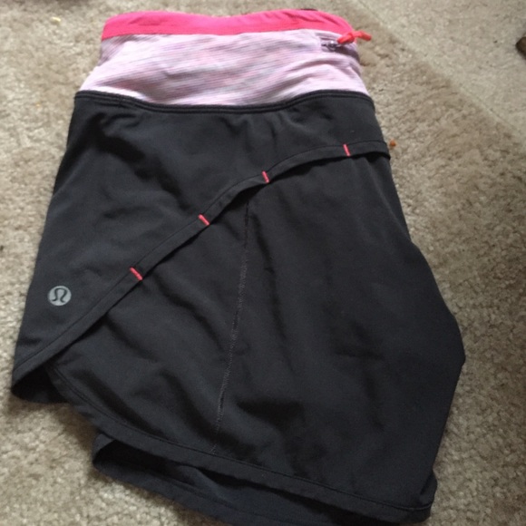 Lululemon shorts, dark gray