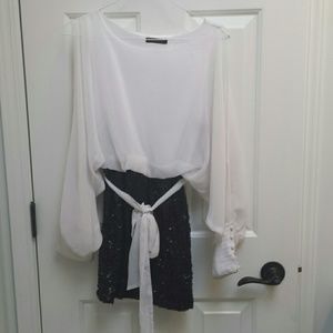 Blouse sequin mini dress size medium