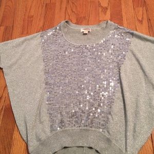 Glitzy high low sweater