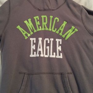 American eagle light grey hoodie