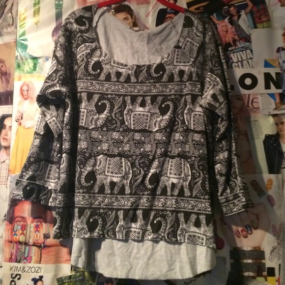 Elephant print top