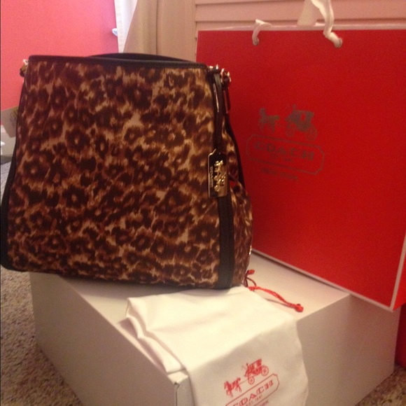 Coach cheetah print satchel