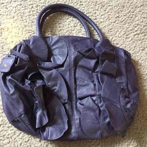 Purple ruffle purse