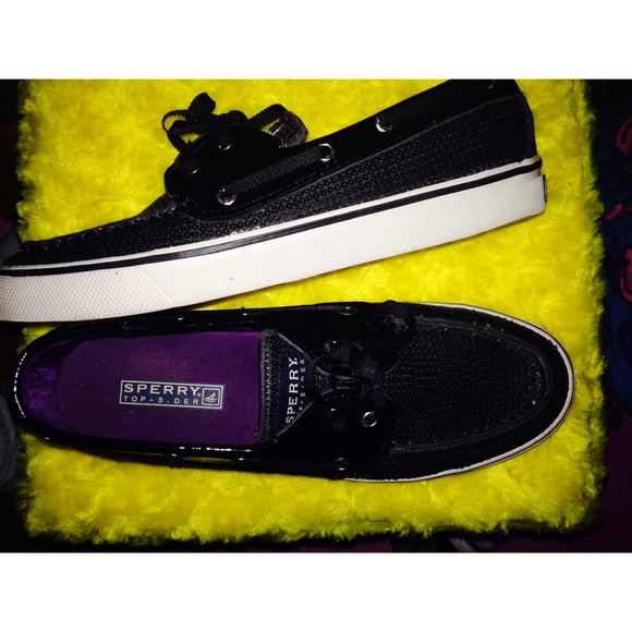 Black Sparkly Sperrys !
