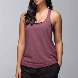 LULULEMON Bordeaux Stripe Racerback!