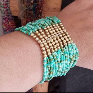 Multi-Strand Genuine Turquoise Bracelet