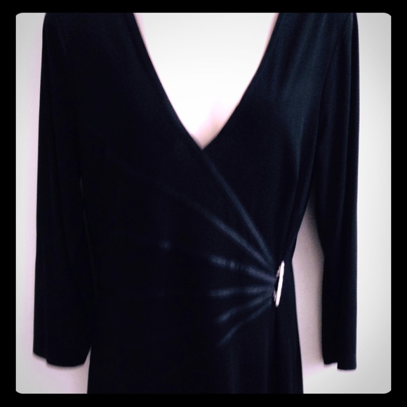 Black Dress with side jewel embellishment
