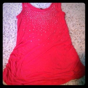 Rue 21 pink tank top with bling!