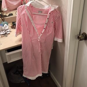 Lacoste pink striped dress