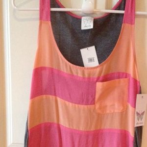 NWT Ella Moss SILK stripe pocket tank-Nordstrom!