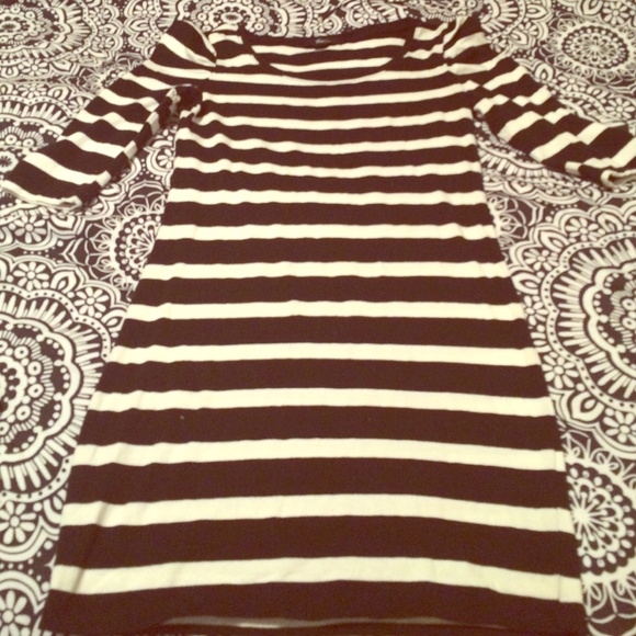 Black and white stripped dress