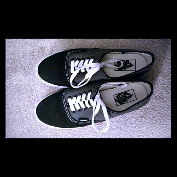 Black + Dark Gray Vans