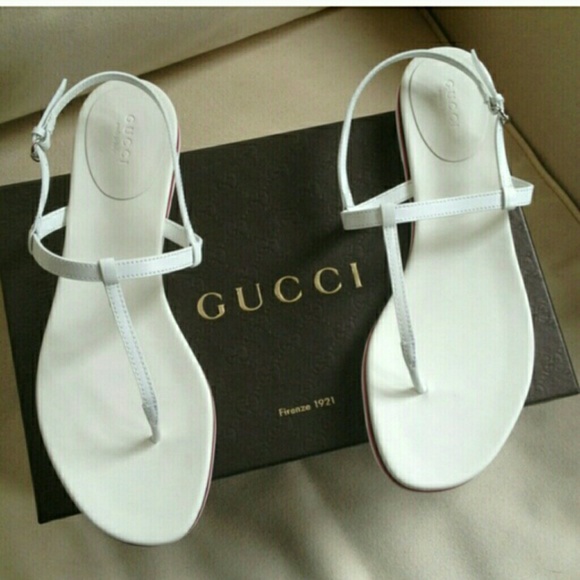Gucci white sandals