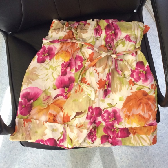 Rayon and Nylon floral bubble skirt