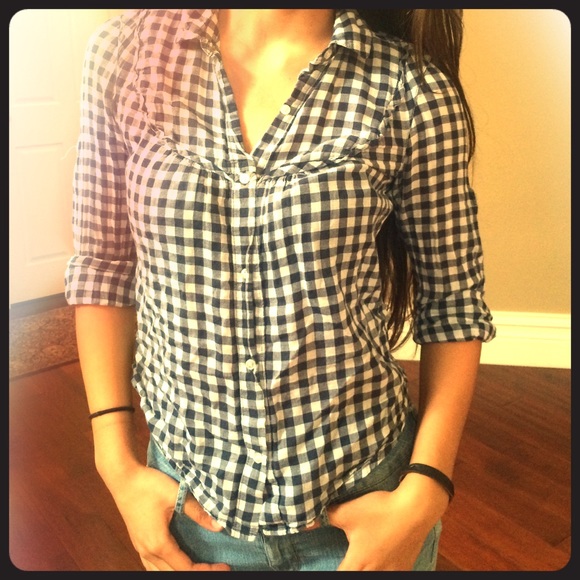 Blue button up flannel