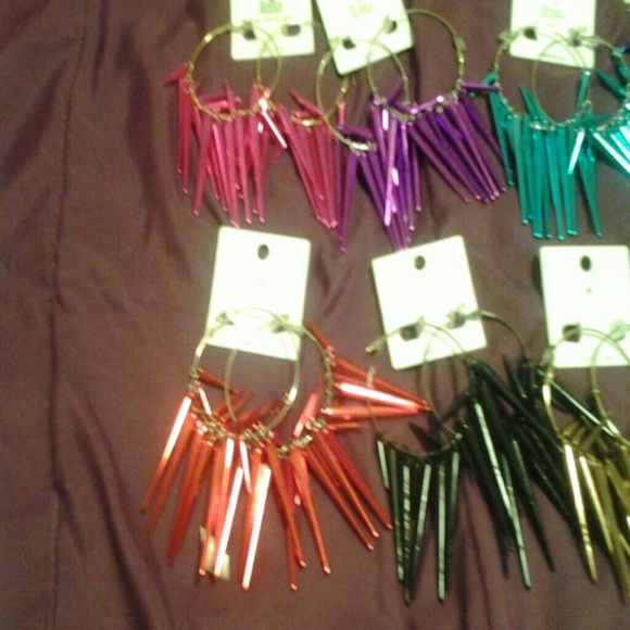 Accessories - 2 Bundle HOOP SPIKE EARRINGS COLORS ABOVE