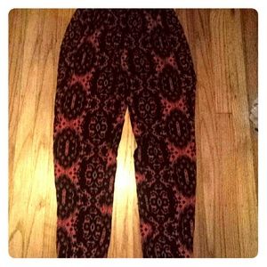 Red and black joggers