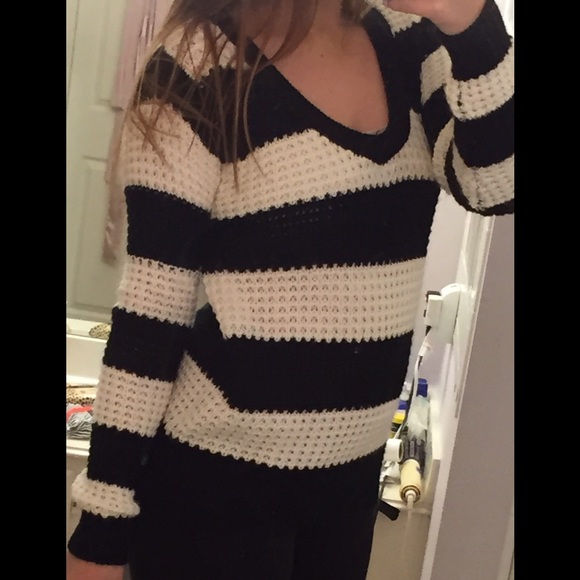 Black & White Striped Sweater