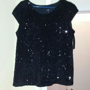 REDUCED! Black sequined Top