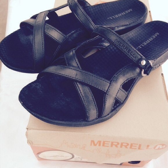Merrill sandals jasmine black size 8