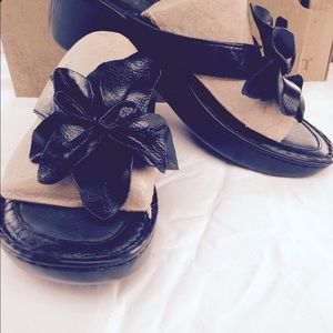 Born black wedge sandals