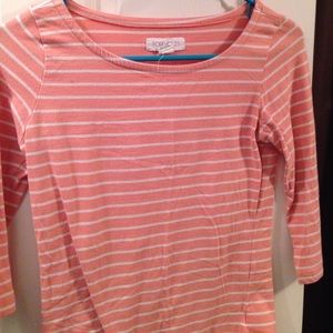 Peach striped shirt