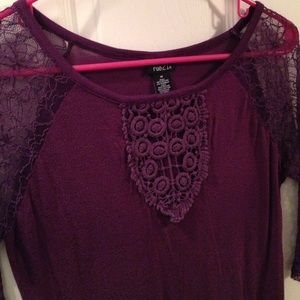 Deep purple quarter length shirt