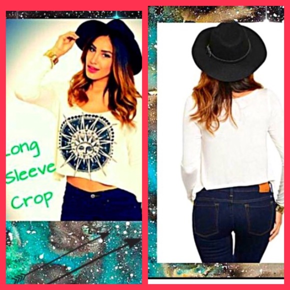 (Light-weight/ Long Sleeve Tops - N̶W̶T̶.  🌠Aཽsཽtཽrཽoཽlཽoཽgཽyཽ  Light- Weight! Crop