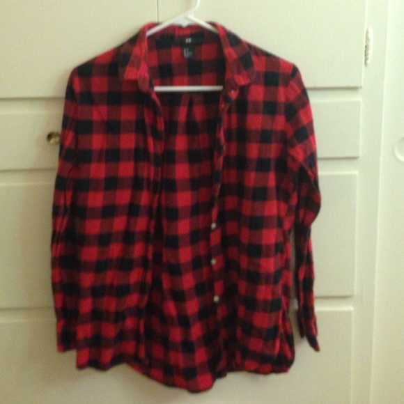 H&M red and black flannel