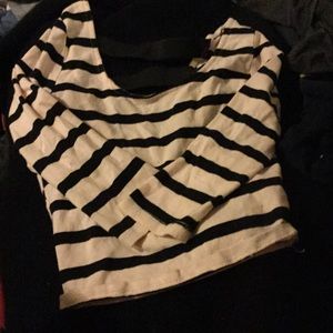 Stripped cropped top from Charlotte Russe XS