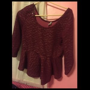 Charolette Russe red top cute half sleeve