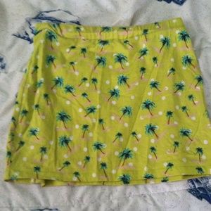Palm Tree Body Con Skirt