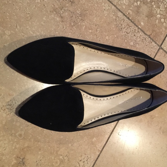 Black flats with a pointed toe