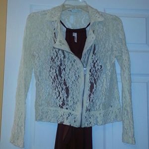 Maurices lace asymmetric jacket