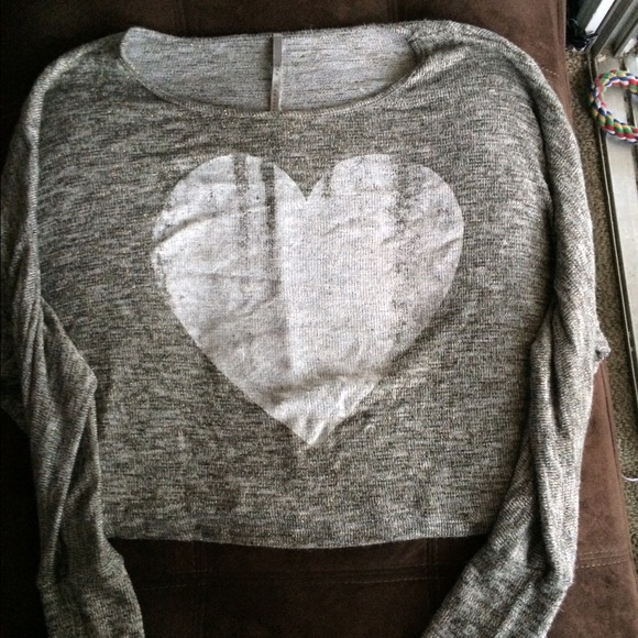 Cropped sweater, gold/white, distressed ❤️ & U $15