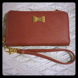 H&M red bow wristlet