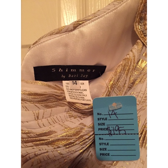 Gold One Shouldered Formal Dress - Picture 4 of 4