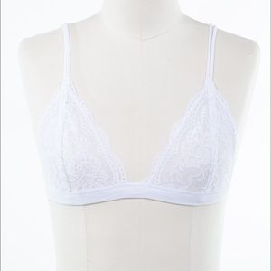 WHITE LACE TRIANGLE BRALETTE