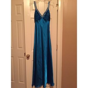 Cobalt Blue Two Strapped Formal Gown