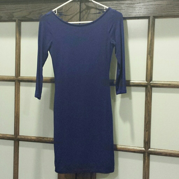 Blue dress with criss cross back - Picture 1 of 2