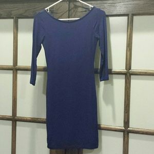 Blue dress with criss cross back
