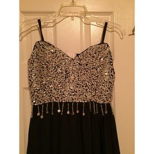 Black and Silver Formal Dress