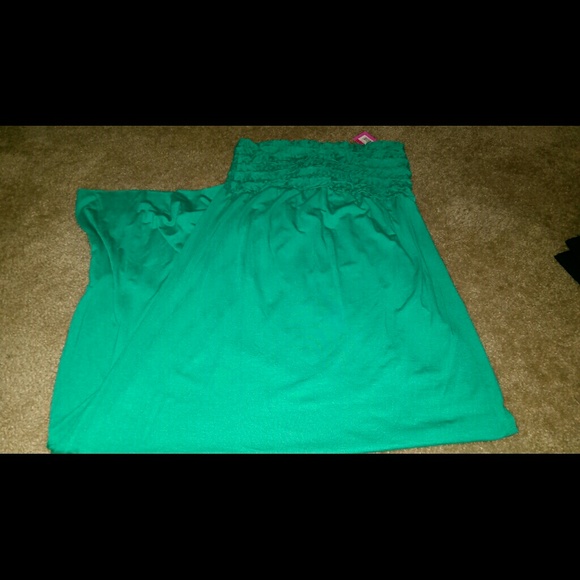 Teal ankle length dress / cover up