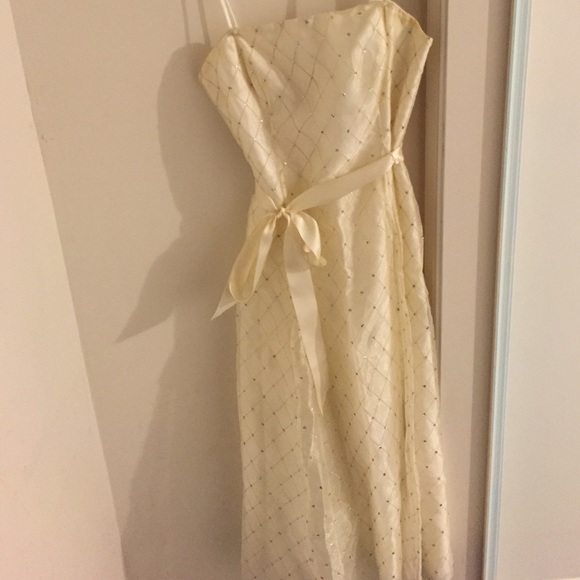 Ivory formal mid length dress