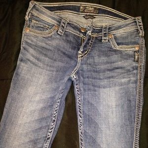 Silver-Twisted Jeans
