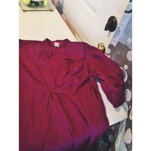 Maroon work appropriate top