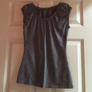 Loft blk/gray sparkle top