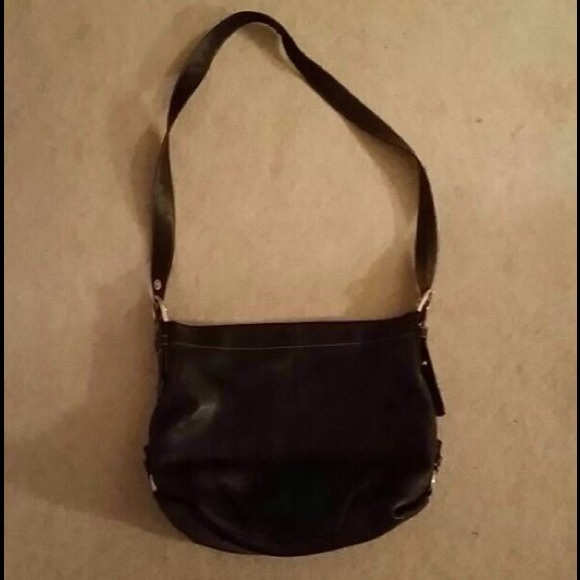 Black Pebbled Leather Coach purse